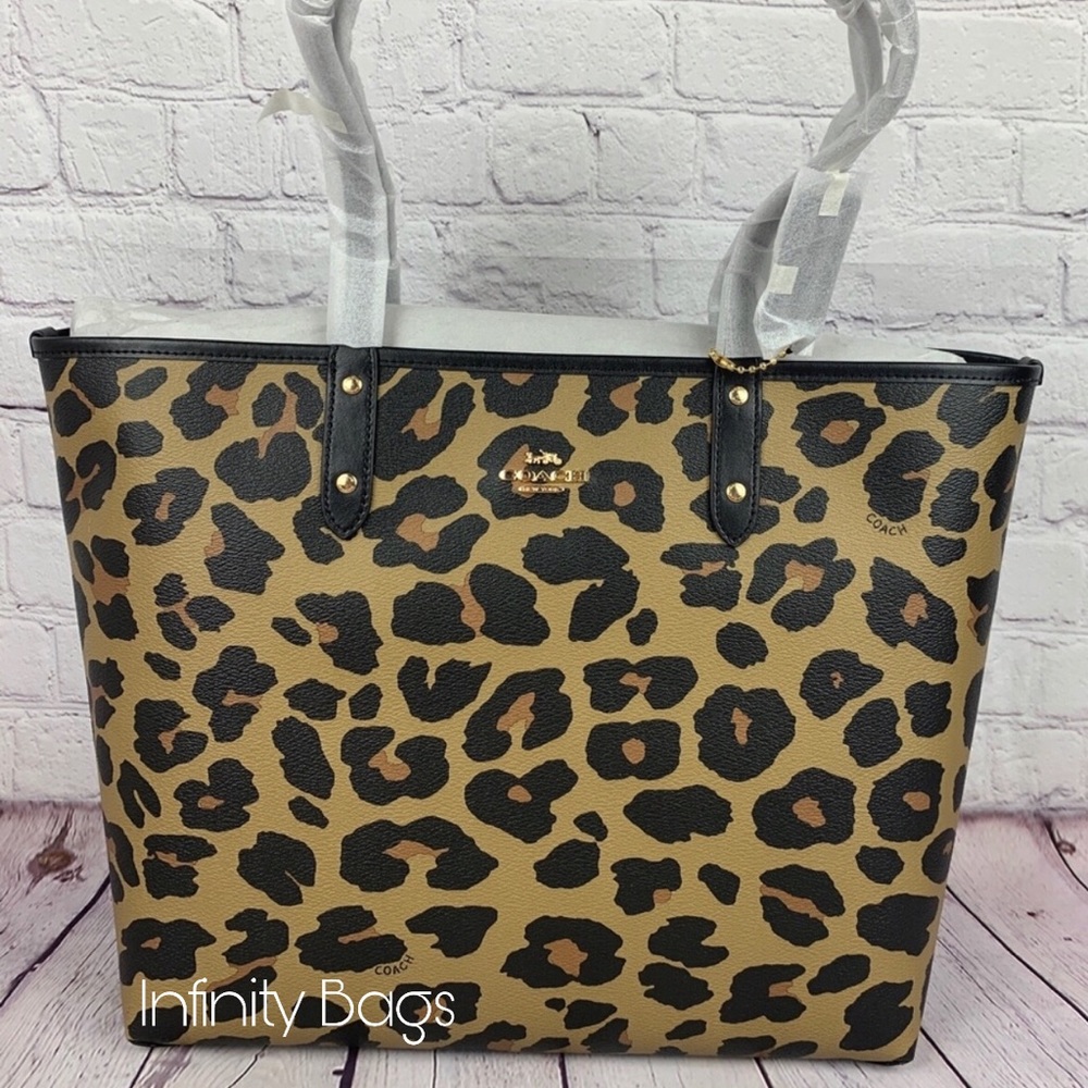 Coach Tote Leopard Print - Picture 8 of 9